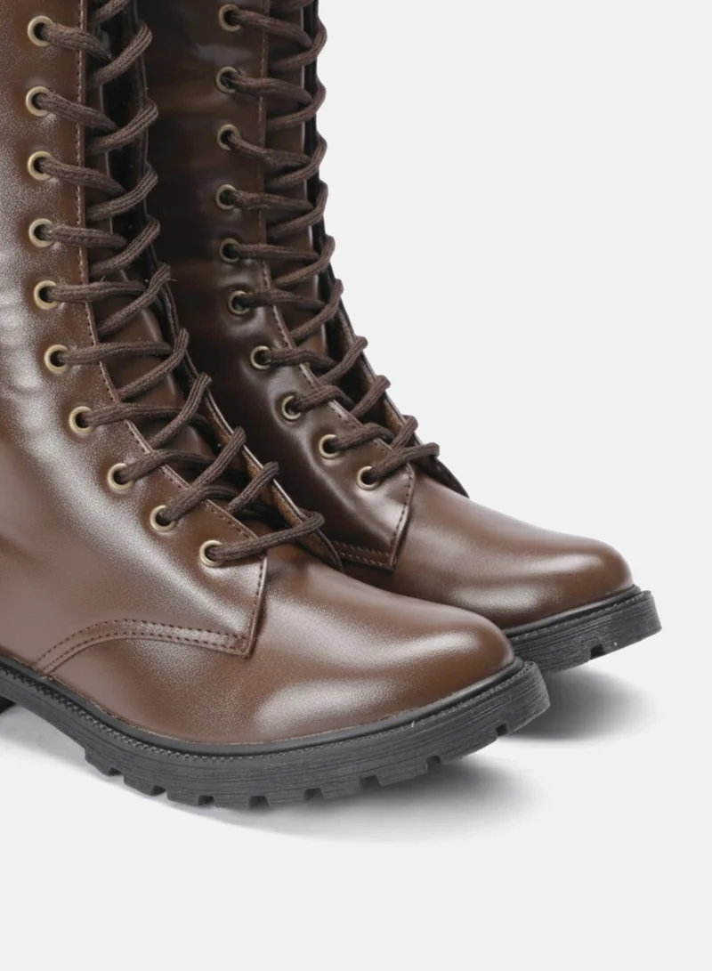 ZORIWORLD Brown Zoriworld Bonnie Brown Boots 1.5'' Heel Rubber Sole for Women | Best Price UAE